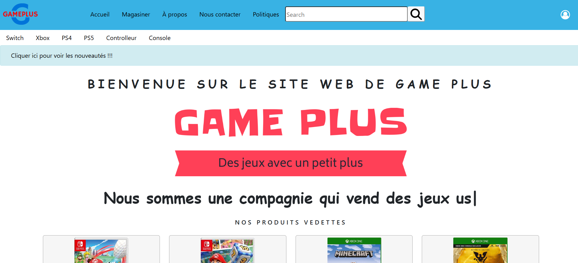Réalisation d'un site web e-commerce dans le cadre de mon cours de commerce en ligne