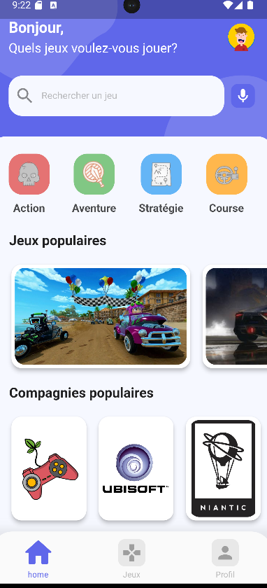 Réalisation d'une application mobile android pour mon cours de Mobilité